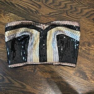 Bebe bustier sequin top